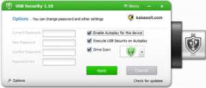 Kakasoft USB Security - náhled