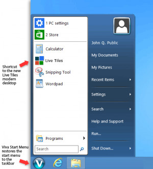 Viva Start Menu - náhled