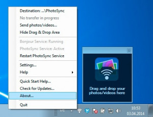 PhotoSync Companion - náhled