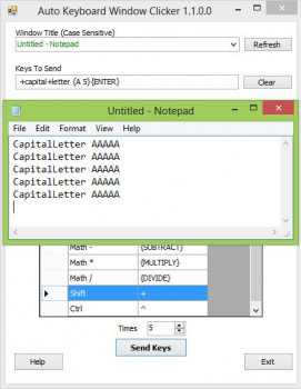 AutoKeyboardWindowClicker - náhled