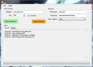 POP3 Email Cleaner - náhled