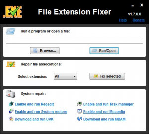 File Extension Fixer - náhled