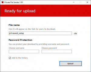 Private File Sender - náhled