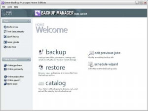 Genie Backup Manager - náhled