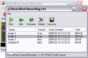 RecordPad - náhled
