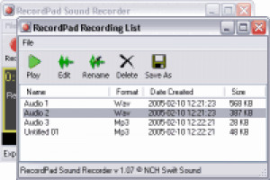 RecordPad - náhled