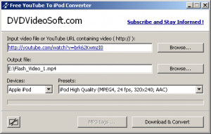 Free YouTube to iPod and PSP Converter - náhled