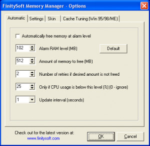 FinitySoft Memory Manager - náhled
