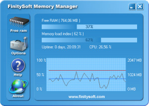 FinitySoft Memory Manager - náhled