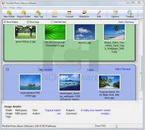 Photilla Photo Album Software - náhled