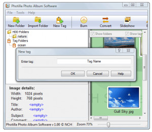 Photilla Photo Album Software - náhled