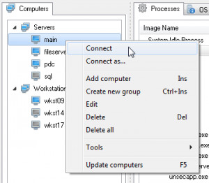 Remote Process Explorer - náhled