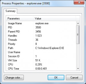 Remote Process Explorer - náhled