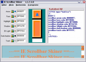IE Scrollbar Skiner - náhled