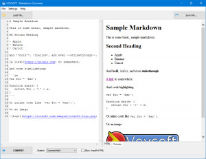 Markdown Converter - náhled
