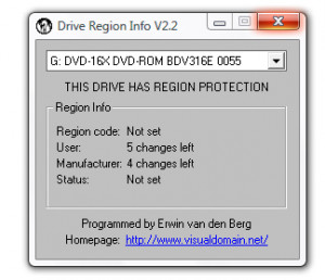 Drive Region Info - náhled
