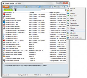 System Explorer - náhled