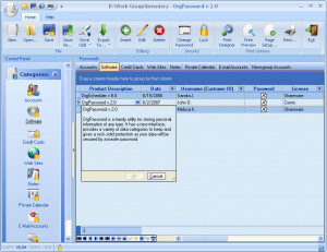 OrgPassword - náhled