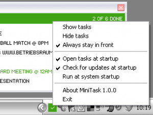 MiniTask - náhled