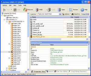 Active@ Undelete - náhled