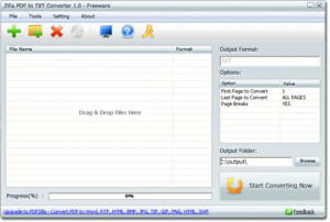 Zilla PDF to TXT Converter - náhled