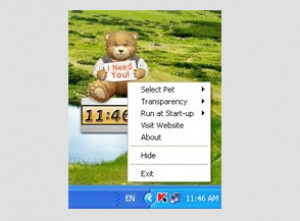 Desktop Pet Clock - náhled