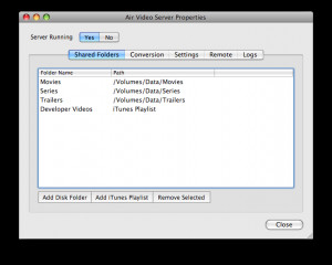 Air Video Server - náhled