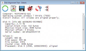 Disk Alignment Test - náhled