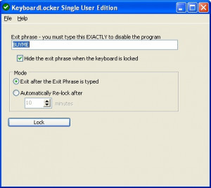 KeyboardLocker - náhled