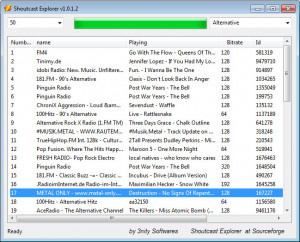 Shoutcast Explorer - náhled