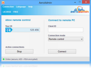 AeroAdmin - náhled