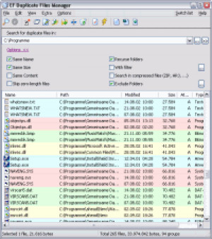 EF Duplicate Files Manager - náhled