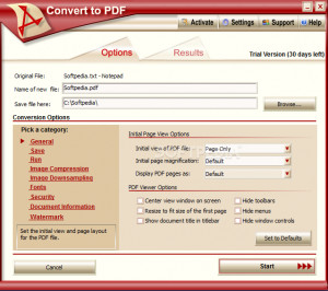 Convert to PDF - náhled