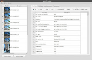 pyExifToolGUI - náhled