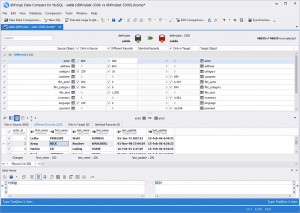 Data Compare for MySQL  - náhled