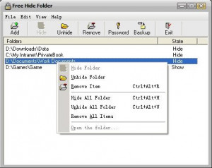 Free Hide Folder - náhled