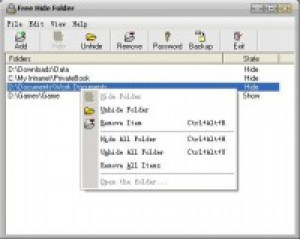 Free Hide Folder - náhled