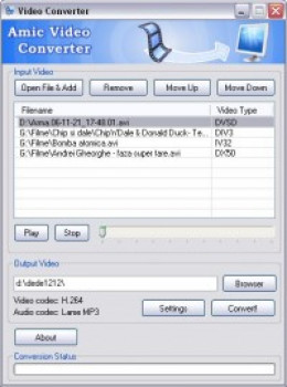 Amic Video Converter - náhled