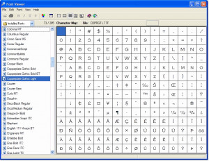 Barefoot Font Viewer - náhled
