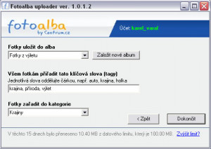 Fotoalba uploader - náhled