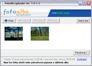 Fotoalba uploader - náhled