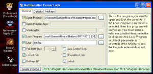 MultiMonitor Cursor Lock - náhled