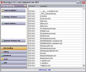 HostsXpert - náhled