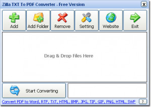 Zilla TXT To PDF Converter - náhled