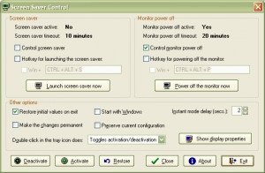 Screen Saver Control - náhled