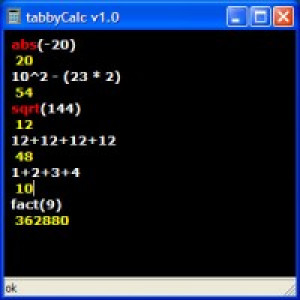 tabbyCalc - náhled