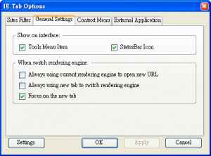IE Tab for Firefox - náhled