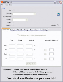 NVIDIA BIOS Editor (NiBiTor) - náhled
