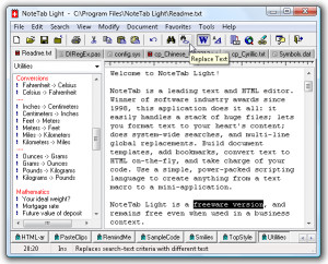 NoteTab Light - náhled
