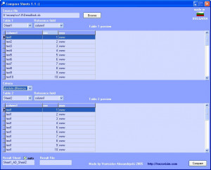Compare Sheets - náhled